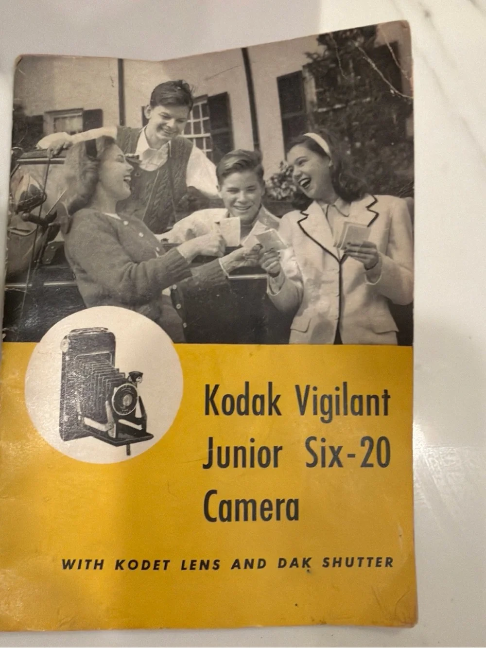 Kodak Vigilant Junior Six-20 Folding Camera Kodamatic Original Box 1940s